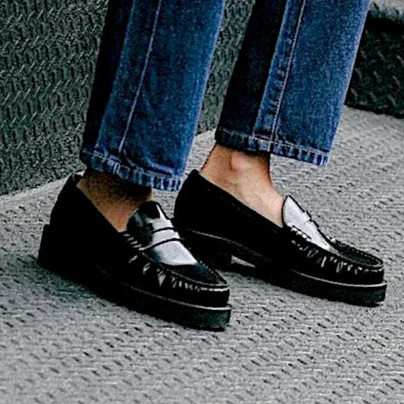 New Margaux Louisa Loafer in Black Calf